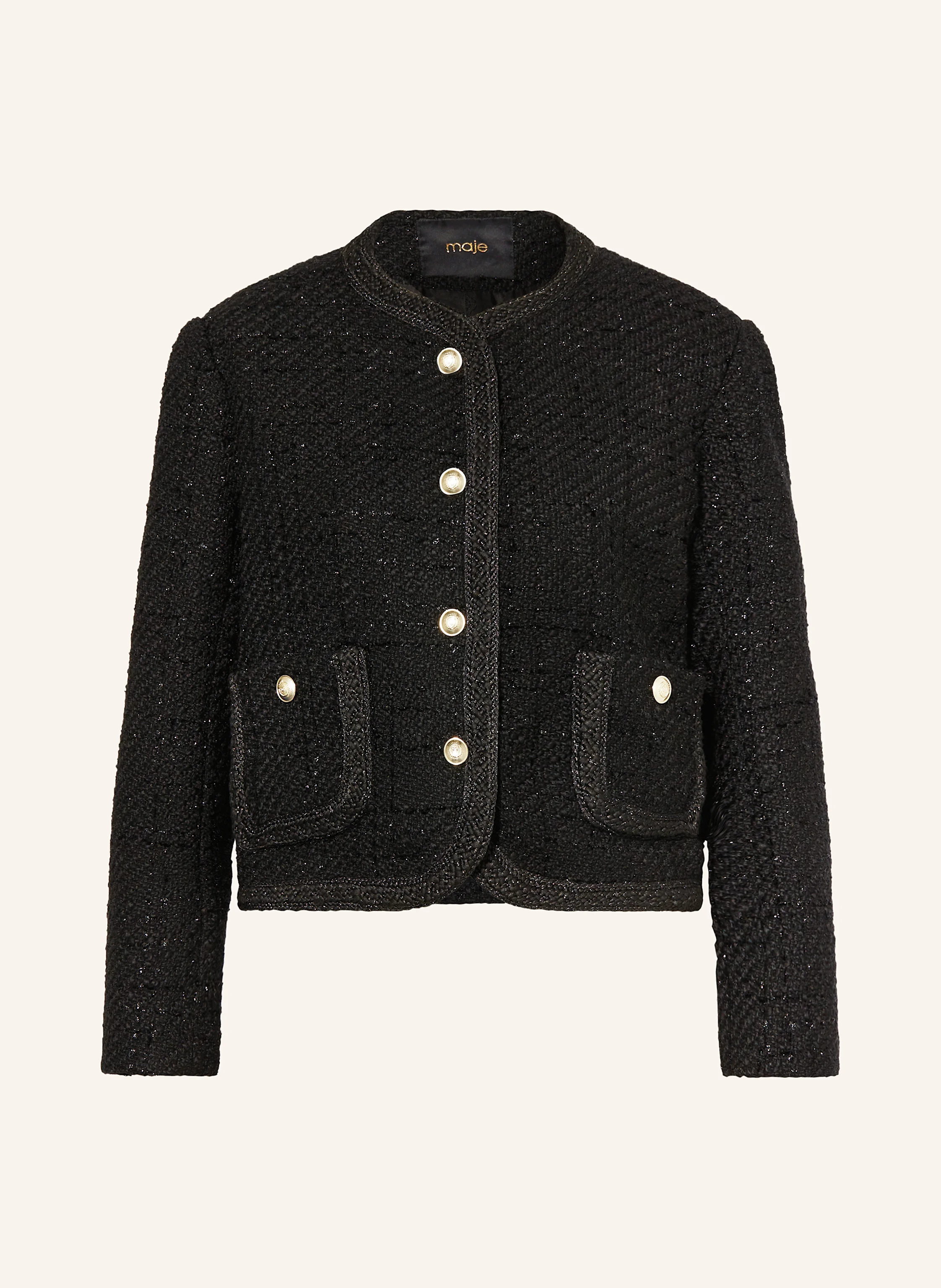 maje Kastenjacke aus Bouclé mit Glitzergarn