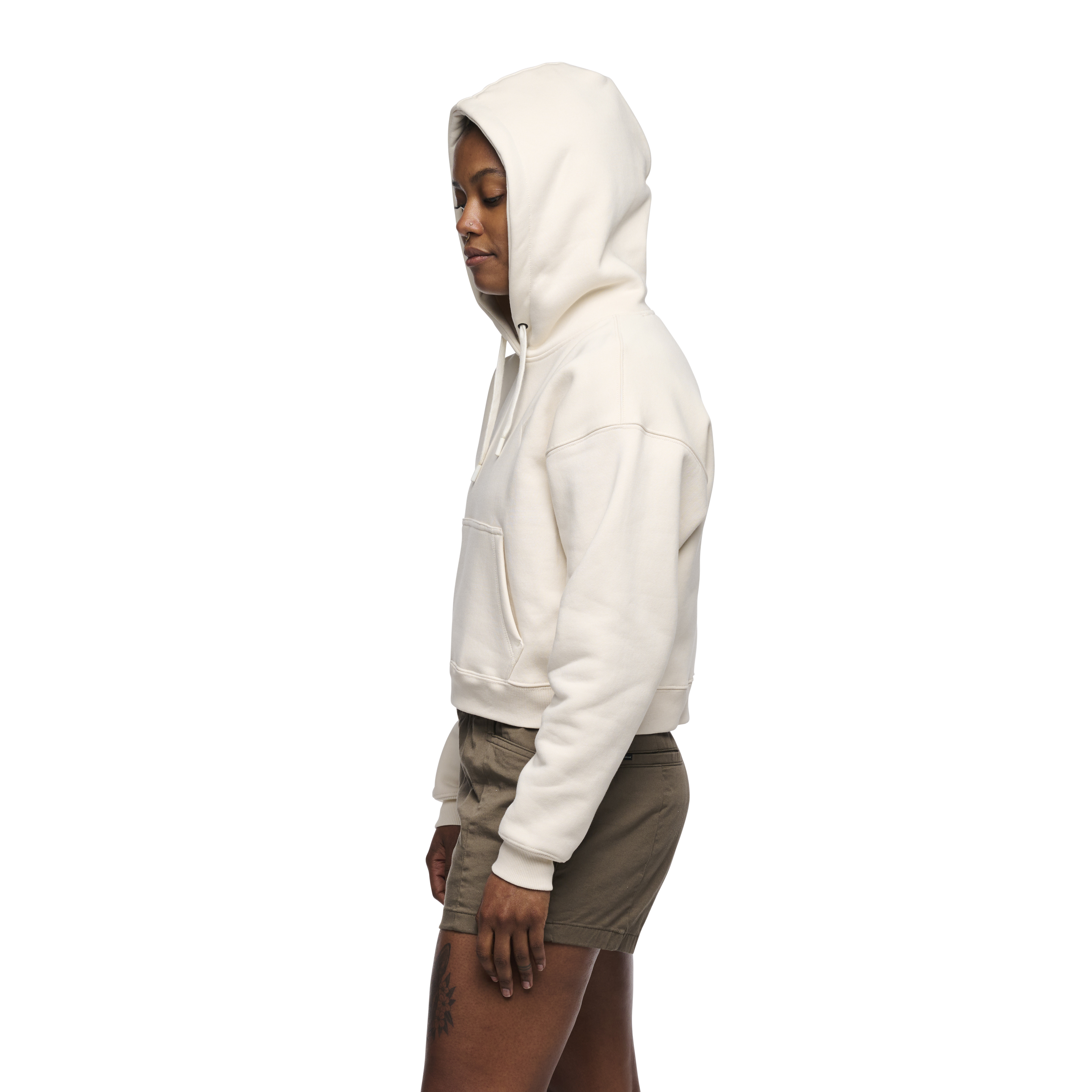 W Crop Po Hoody