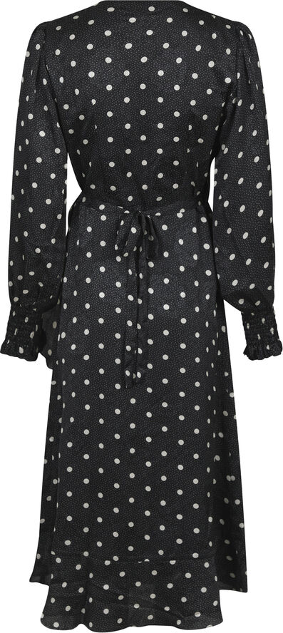 Neo Noir Eva Retro Dot Dress Black