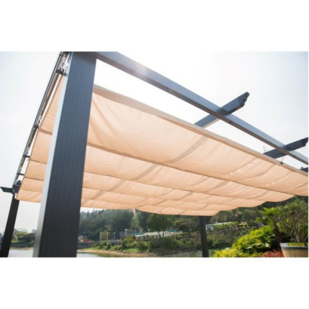 Pergola en aluminium cordoba - ecru - 4 x 3 m
