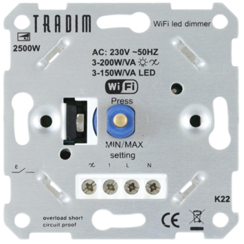Tradim Wifi muurdimmer 3-200W/VA