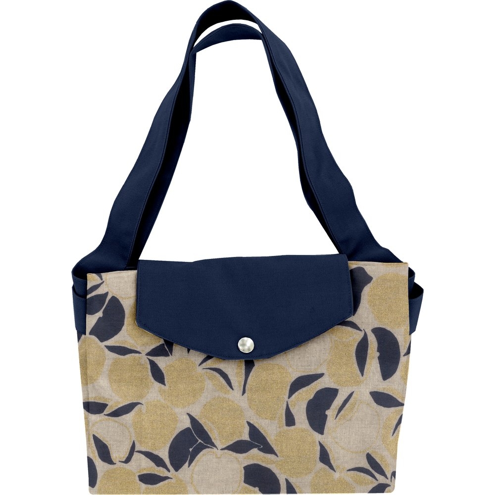 Grand Sac Cabas En Tissu Citrons Dorés