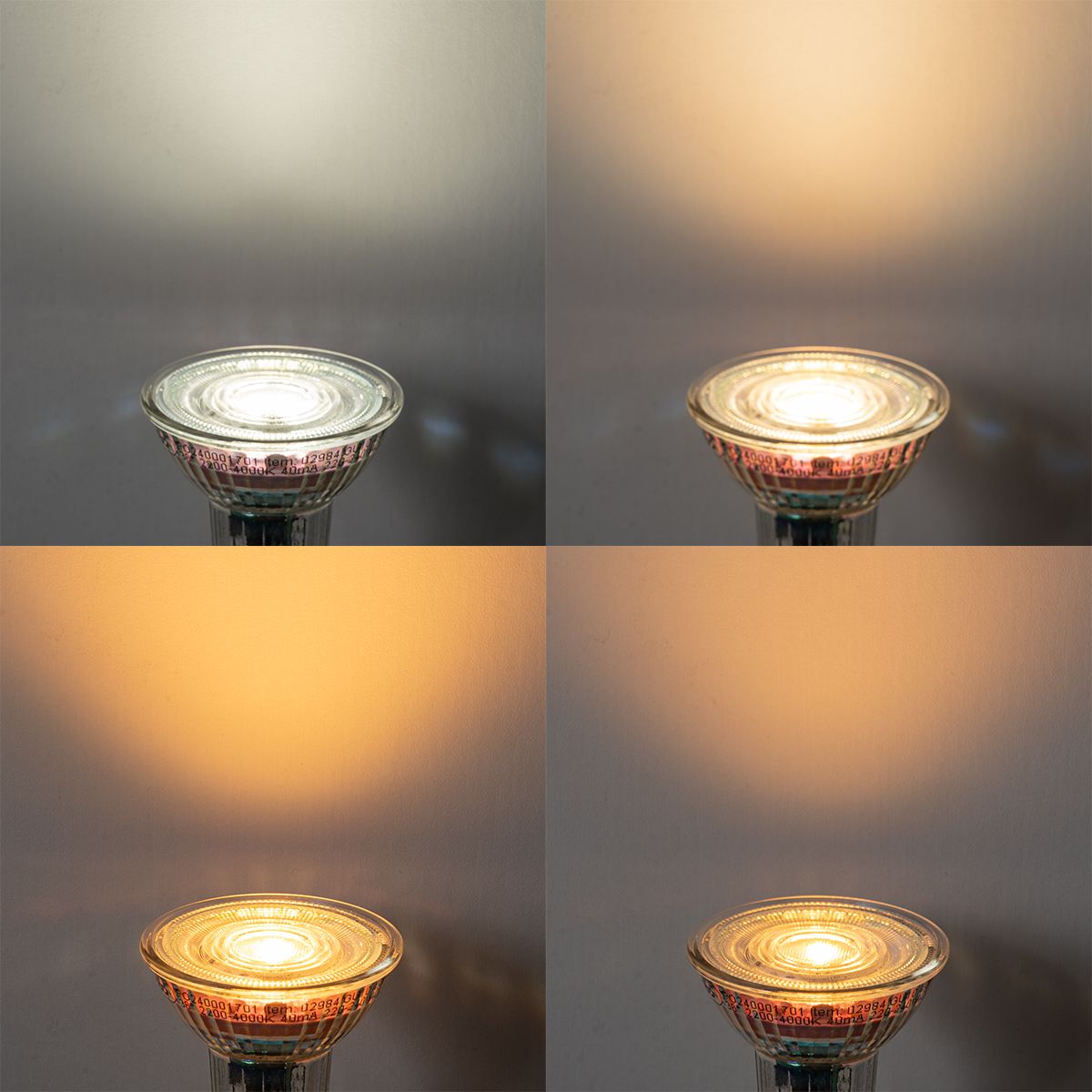 Set van 5 Smart GU10 50mm LED lampen helder 4.7W 345 lm 2200-4000K