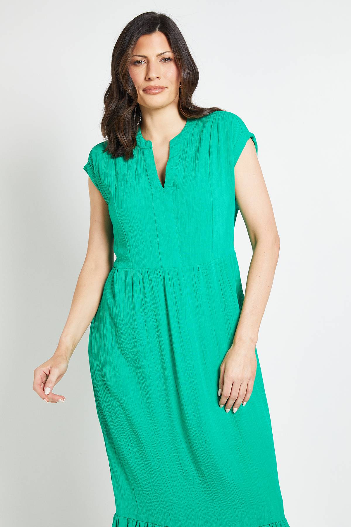 Wallis Robe Longue Sans Col En Gaze De Coton
