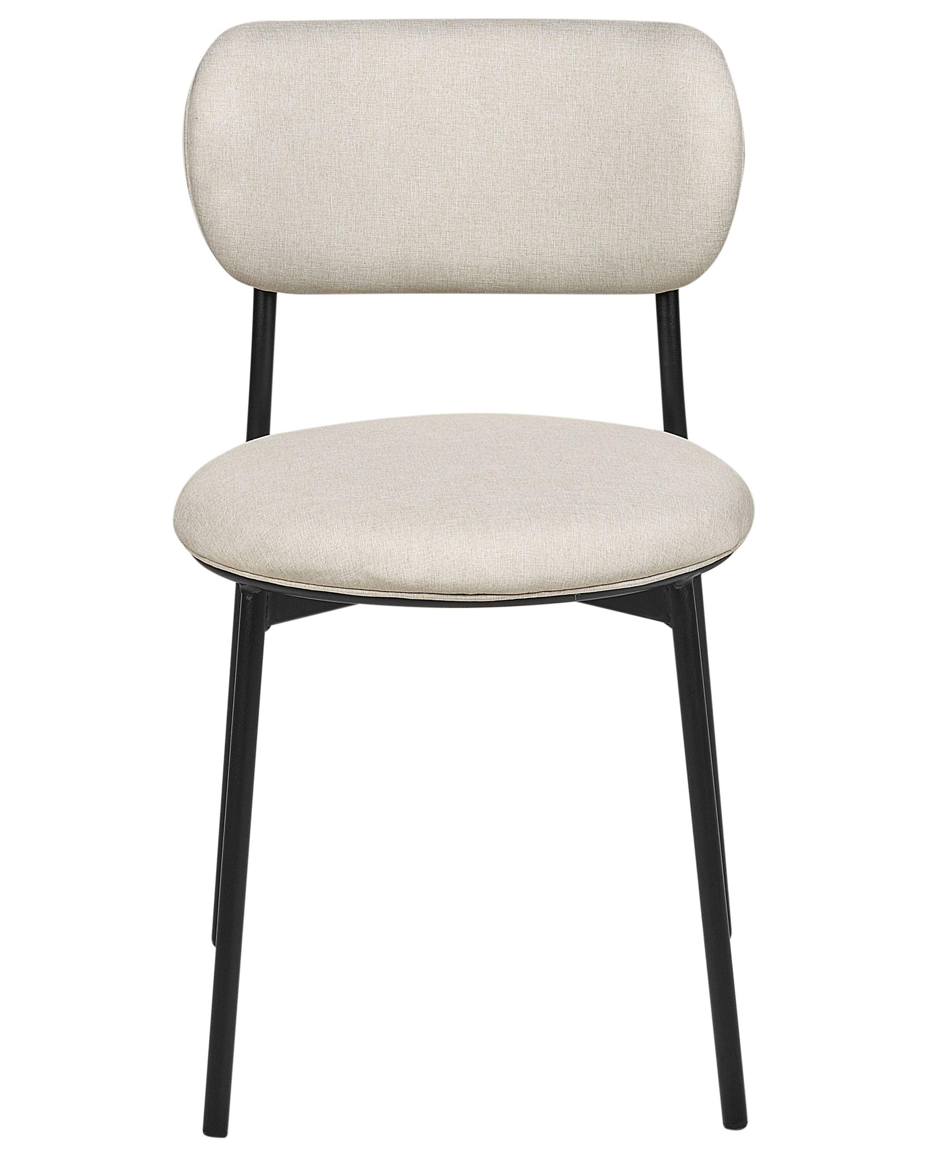 Set van 2 eetkamerstoelen CASEY Lichtbeige
