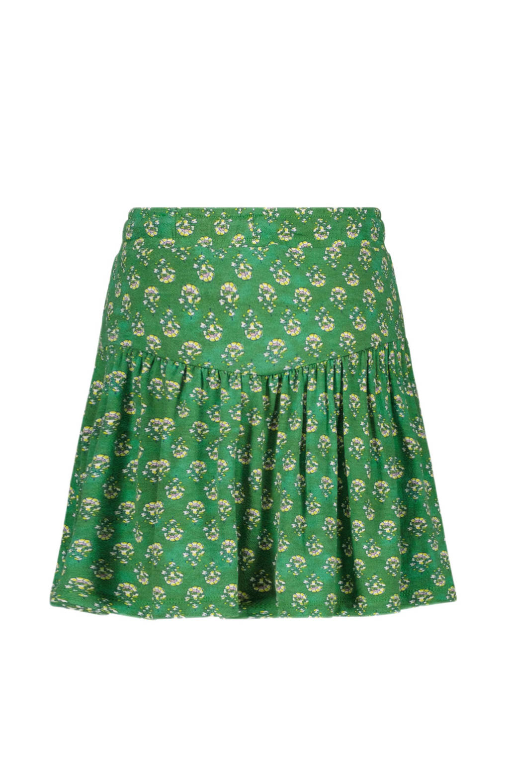 Like Flo rok met all over print en plooien groen