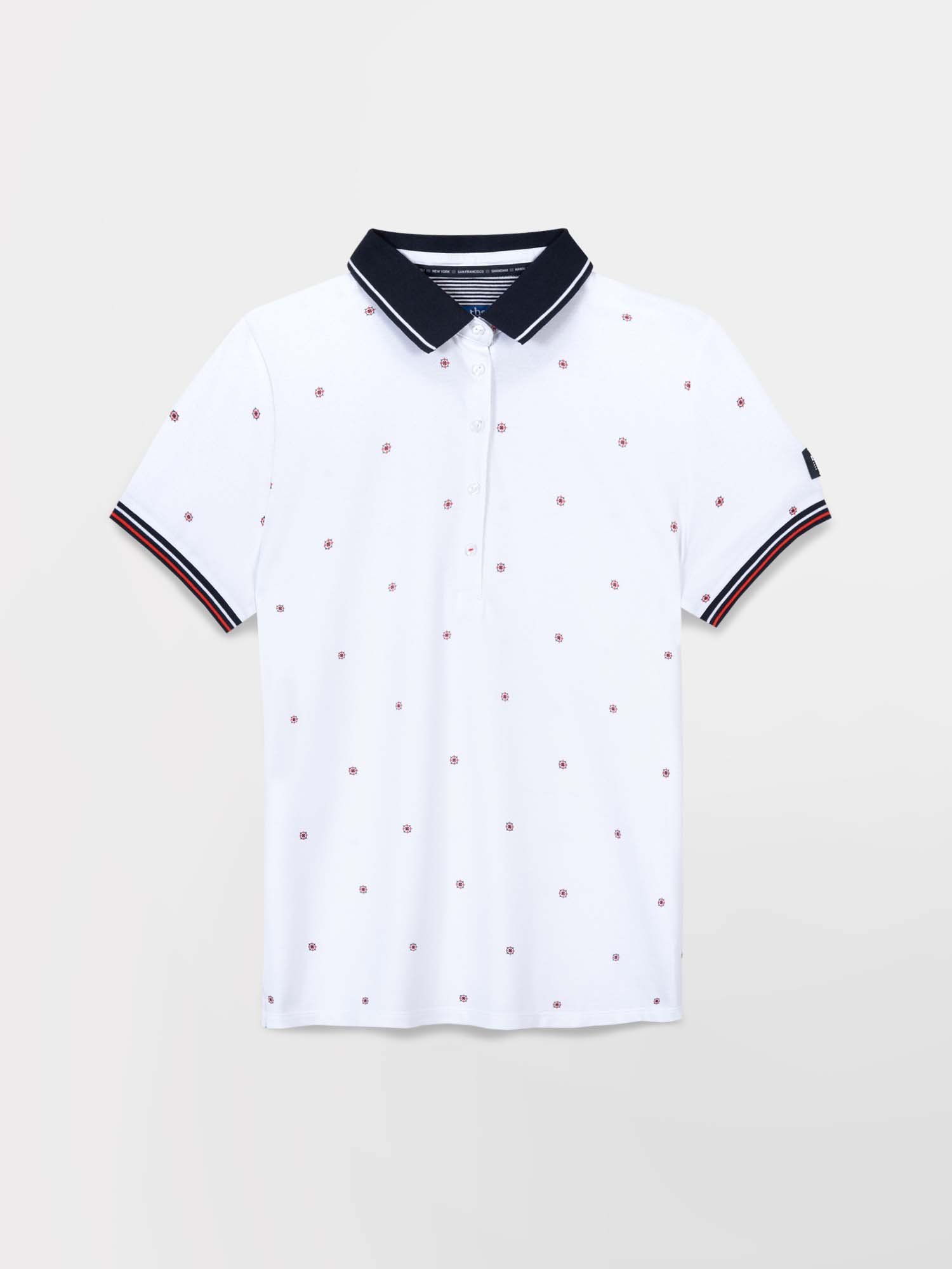 Polo Femme Coton Piqué Stretch Blanc