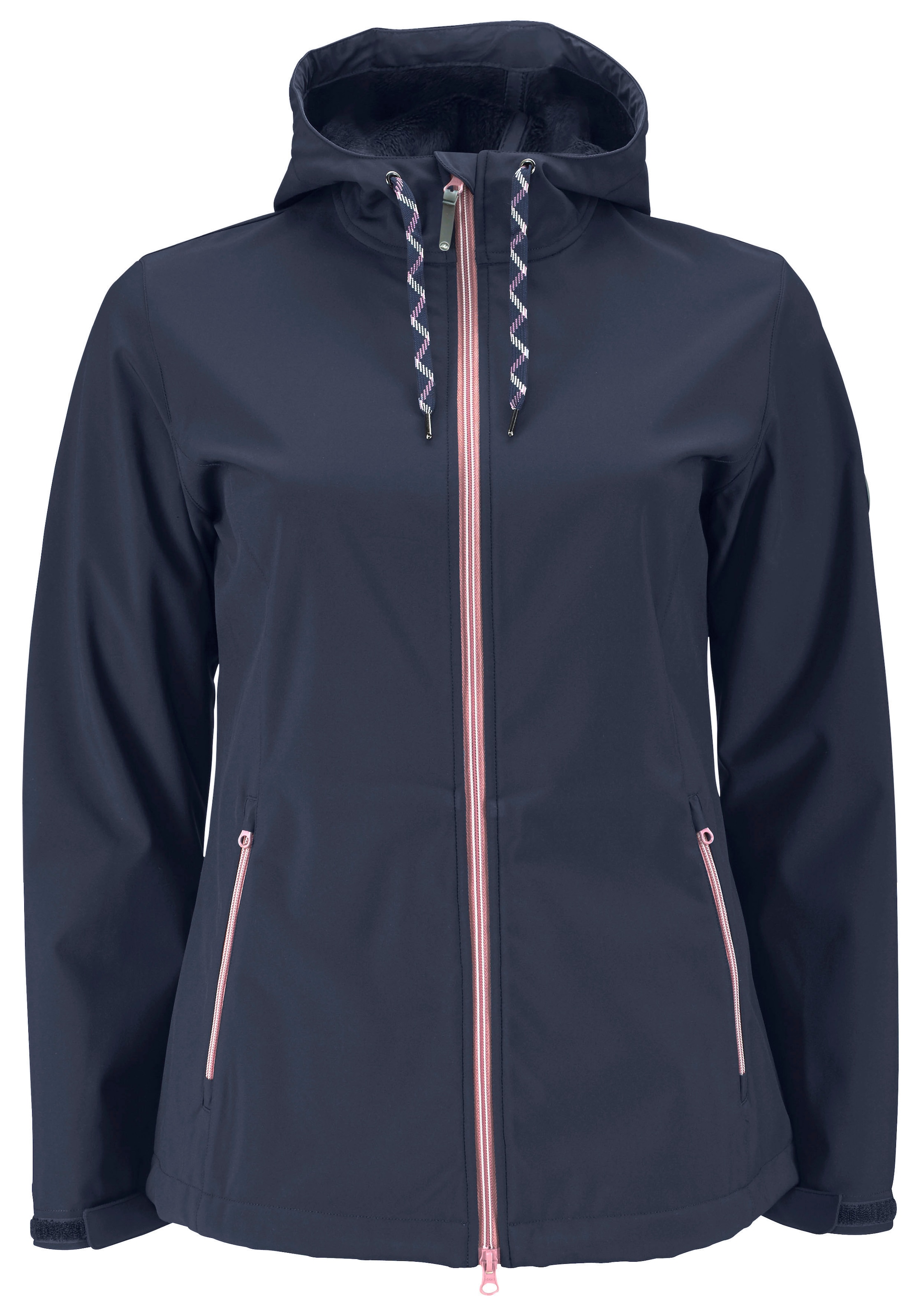 Polarino Softshelljacke mit Kapuze für den Übergang,  aus Softshell,  wasserabweisend,  winddicht