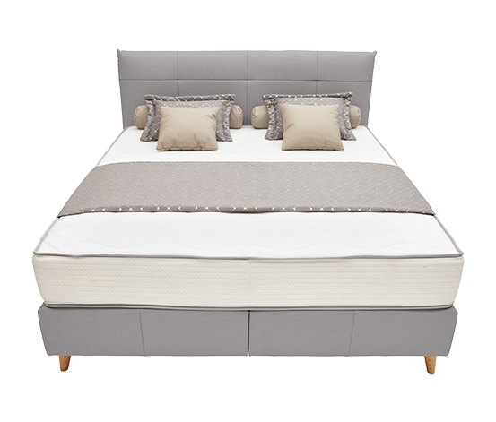 Boxspringbett »Milla«, ca. 160 x 200, platingrau