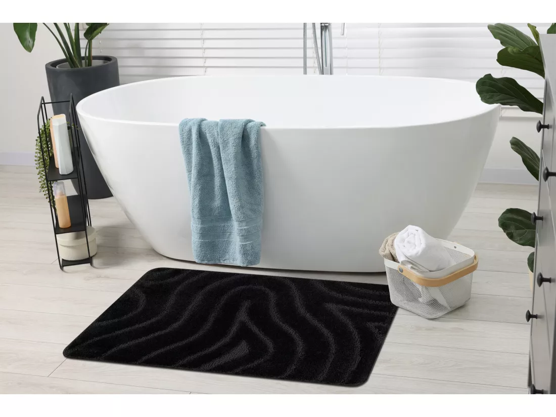 Tapis de salle de bain SUPREME WAVES, vagues, antidérapant, doux - no 50x80 cm