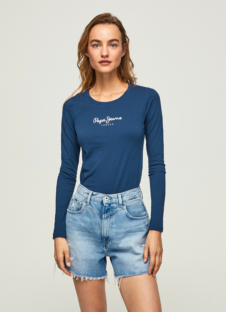 PEPE JEANS<br>Camiseta de manga comprida com logotipo