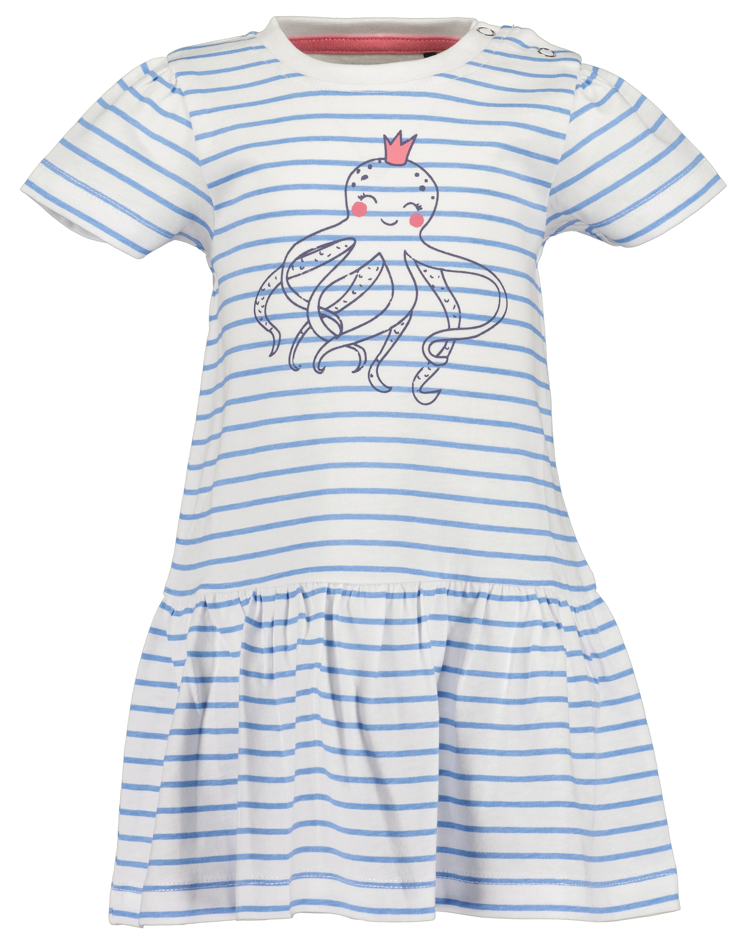Kurzarm-Kleid PRINCESA gestreift in hellblau