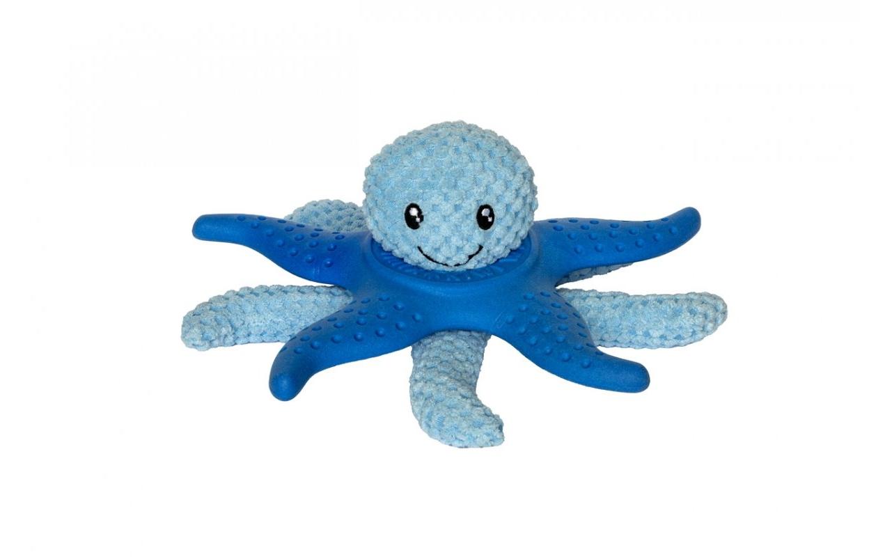 Hunde-Spielzeug 2 in 1 Oktopus & Seestern BlauPlüschtier