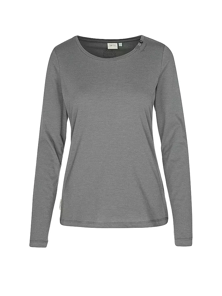 RAGWEAR Langarmshirt FLORAH grau