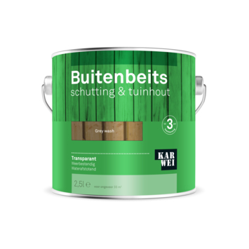 KARWEI buitenbeits schutting & tuinhout transparant grey wash 2,5 liter