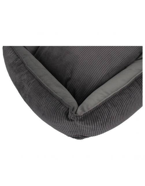 Wooff Cocoon Rib Velours Antraciet - Hondenmand