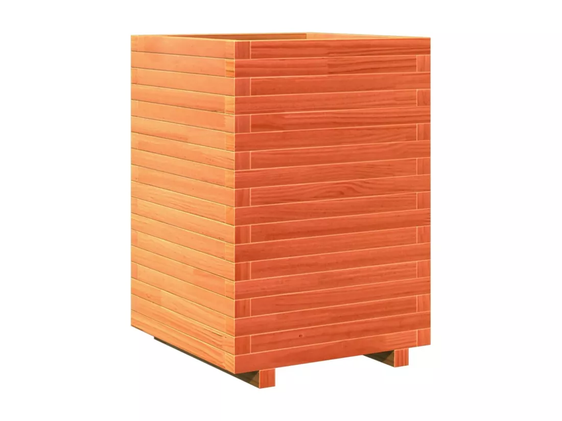 Jardinière bac lit surélevé bois marron 50 x 50 x 72 cm 02_0038465