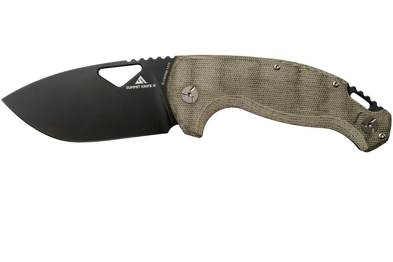 Fox El Capitan SK-02 PVD Summit Knife Co, Black PVD zakmes, Tommaso Rumici design