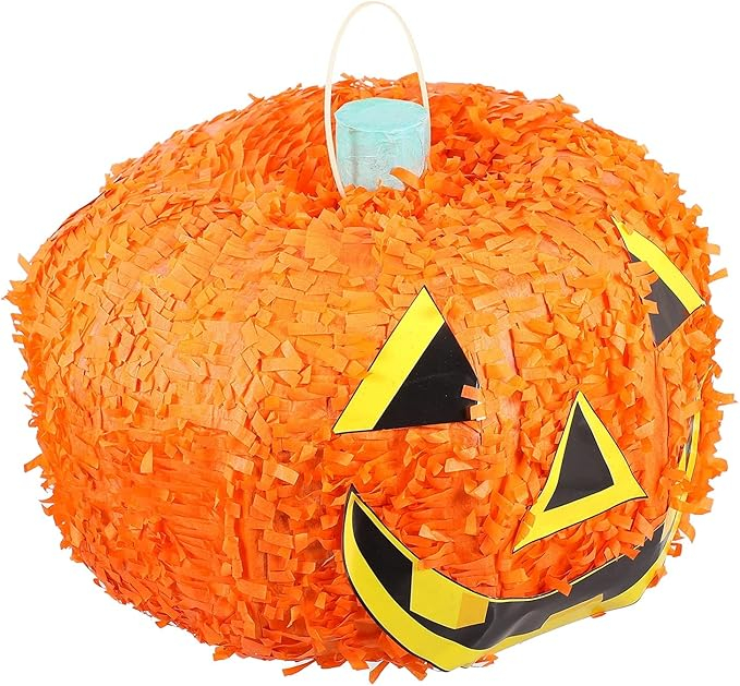 (Ø28x20cm) Befüllbare Papier Piñata Kinder Geburtstag Party Deko Spielzeug für Halloween / Herbst - Kürbis