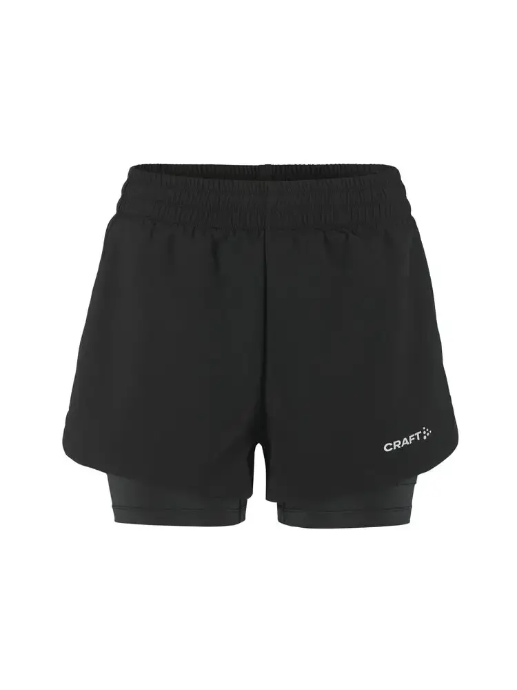 Craft ADV Essence 2 2-IN-1 Hardloopbroek Kort Zwart Dames