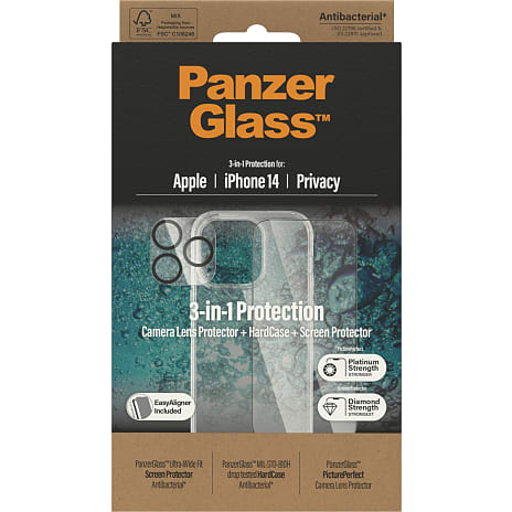 PanzerGlass 3-i-1 beskyttelsessæt iPhone 14