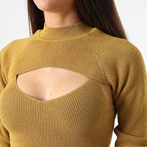 Ensemble Pull Femme Sibba Jaune Moutarde