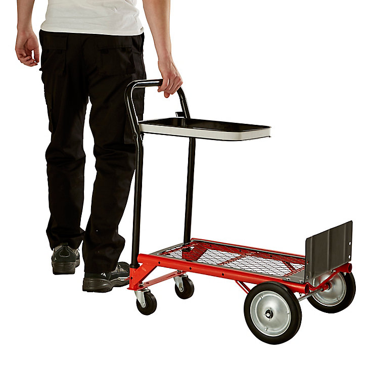 Diable/chariot capacité 80 kg en diable et 50 kg en chariot roues pneumatiques l.33 x P44,5 x H119 cm