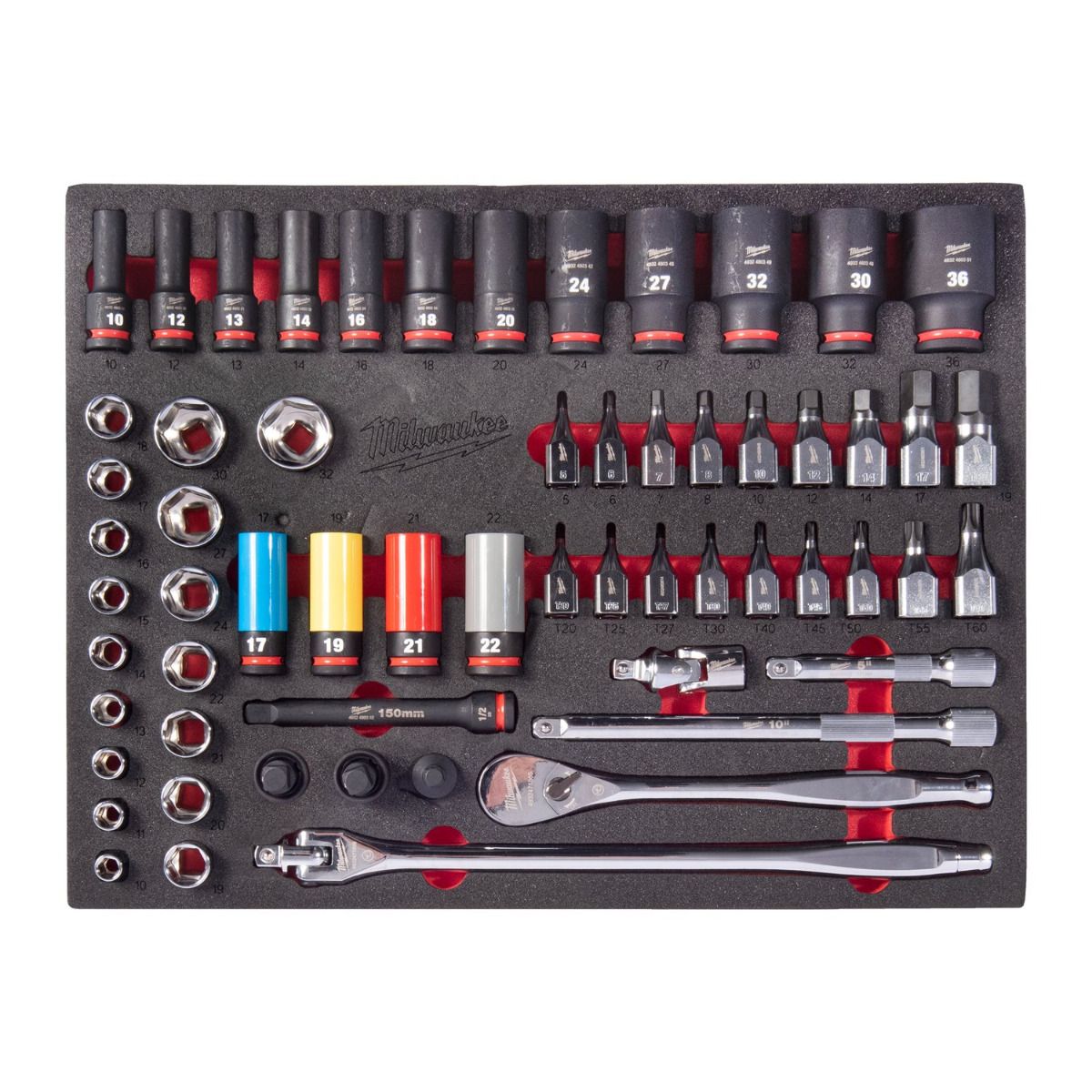 Milwaukee TOOLGUARD™ Gevulde stalen gereedschapswagen rood 78cm automotive 337-delig - 4932500753