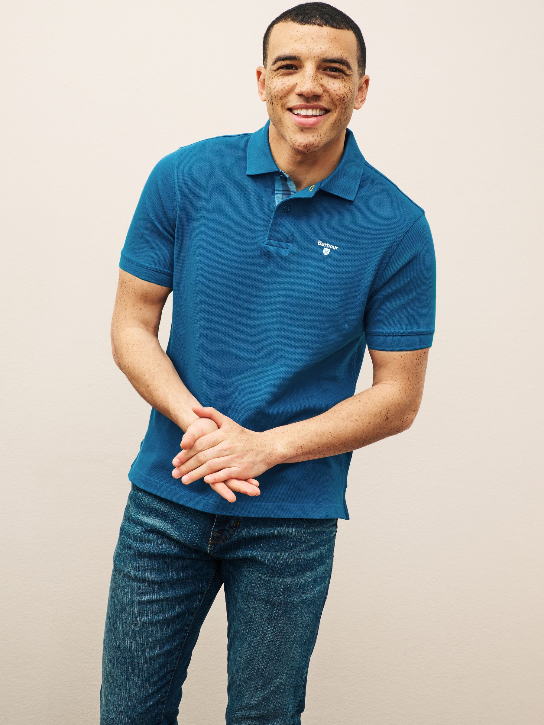 Lyons blauw - Barbour® Classic poloshirt