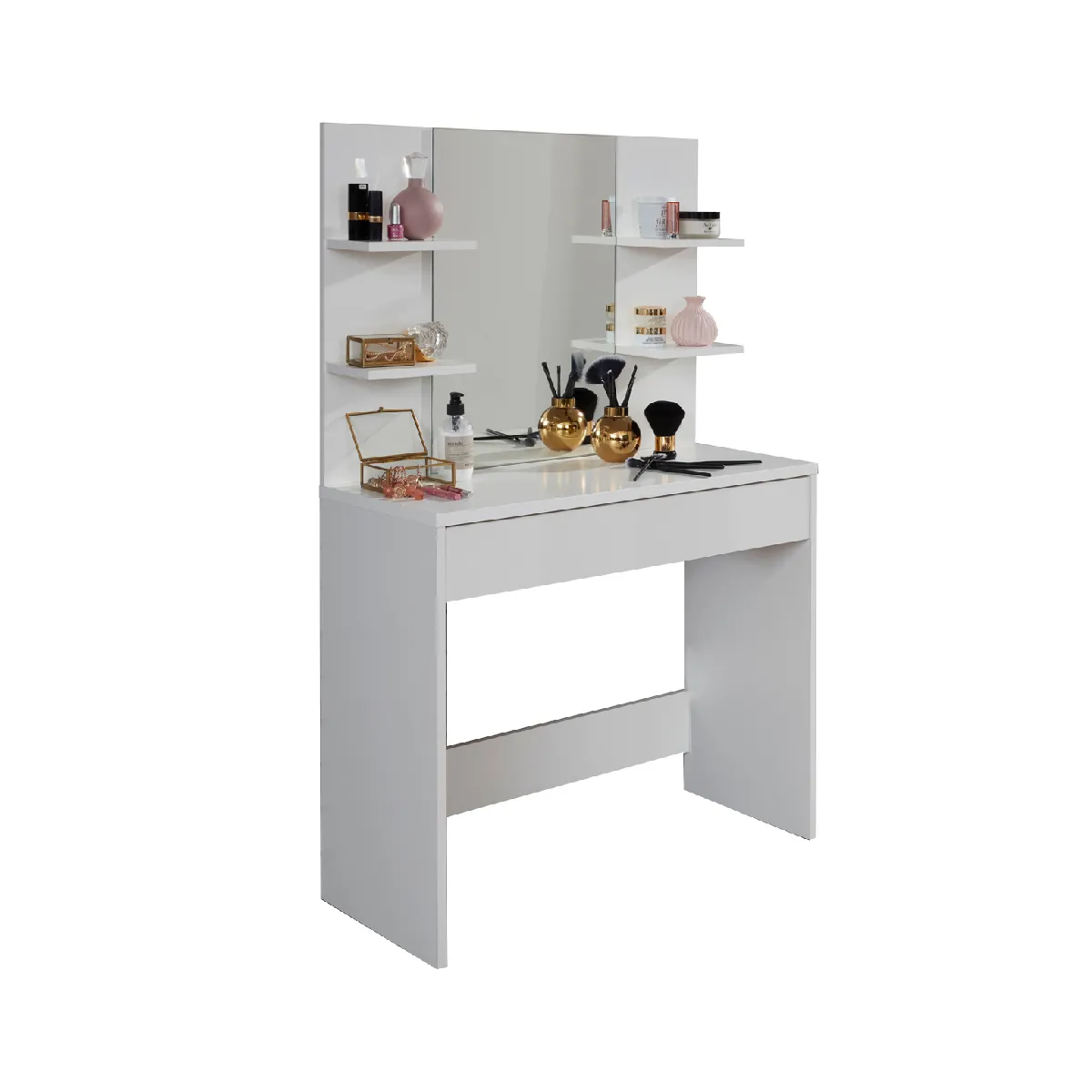 pegane Coiffeuse Design - Blanc Mat