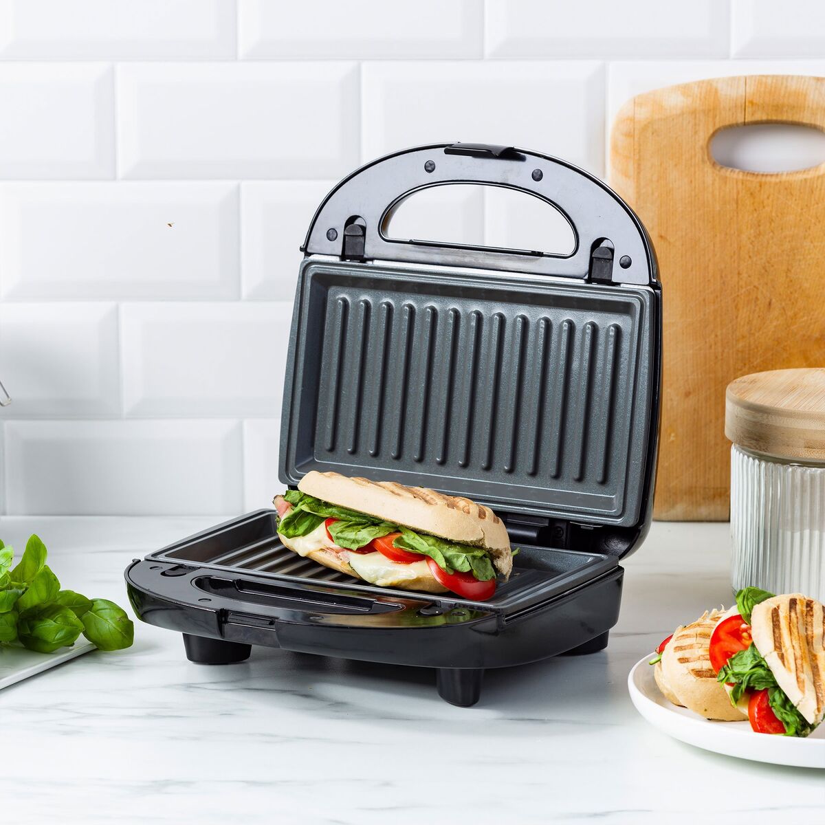 3-in-1 toastgrill/vaffeljern, black