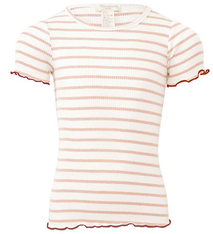 Minimalisma Bluse - Rib - Seide/Baumwolle - Blume - Sweet Streif
