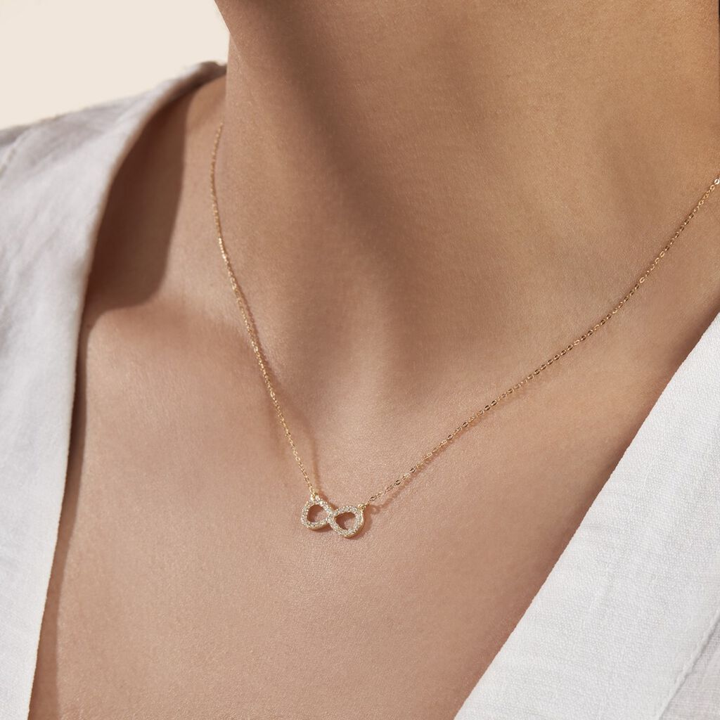 Collier Klothilda Or Jaune Oxyde De Zirconium