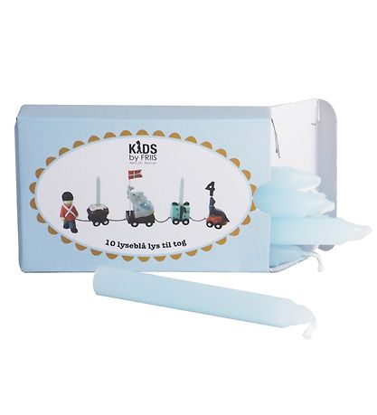 Kids by Friis Kerzen für den Geburtstagszug - 10 st. - Hellblau