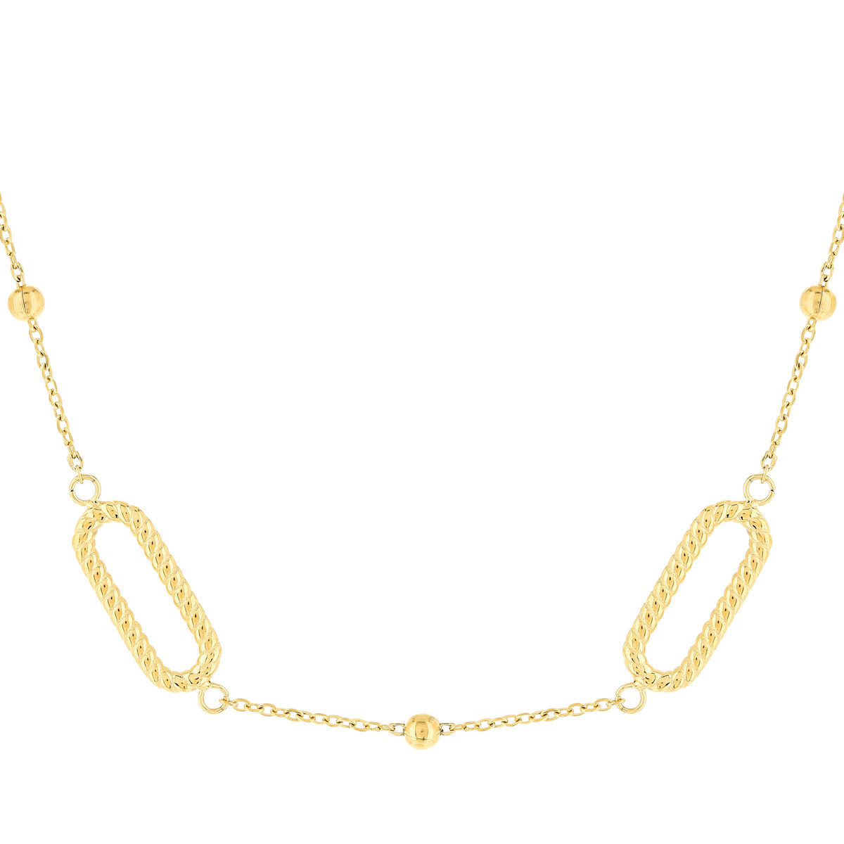 Collier acier jaune 50 cm