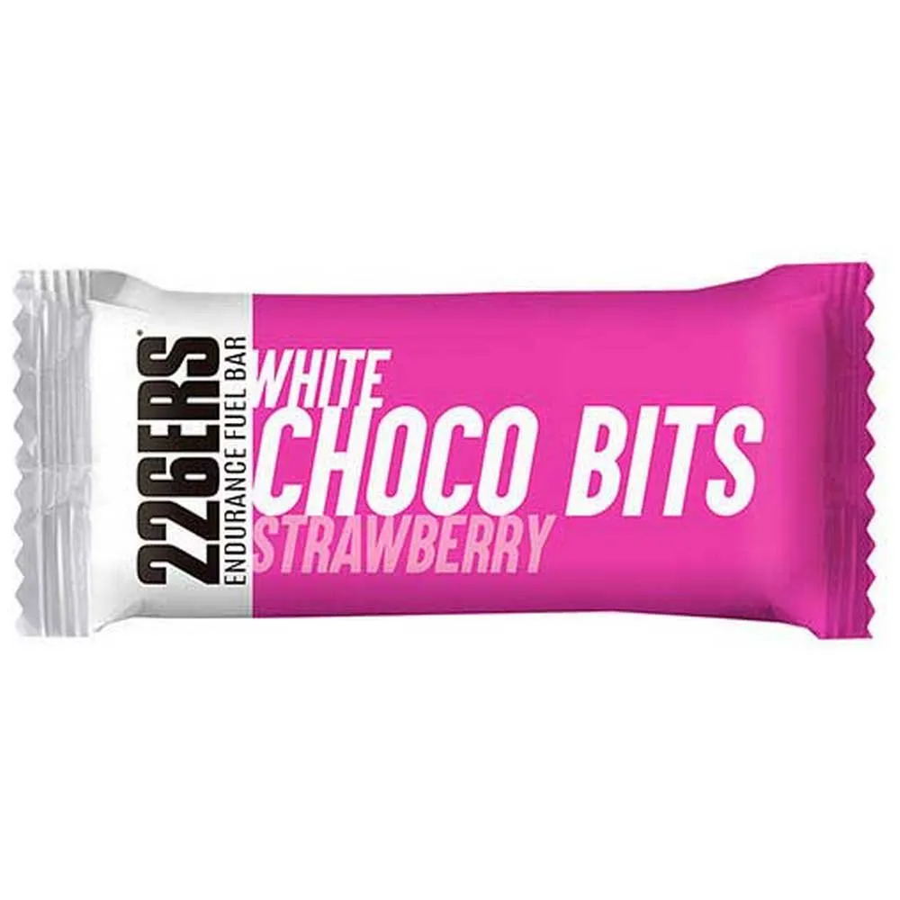 226ERS White Choco und Energie-Riegel für Ausdauer Schokostückchen Erdbeere 60g 1 einheit