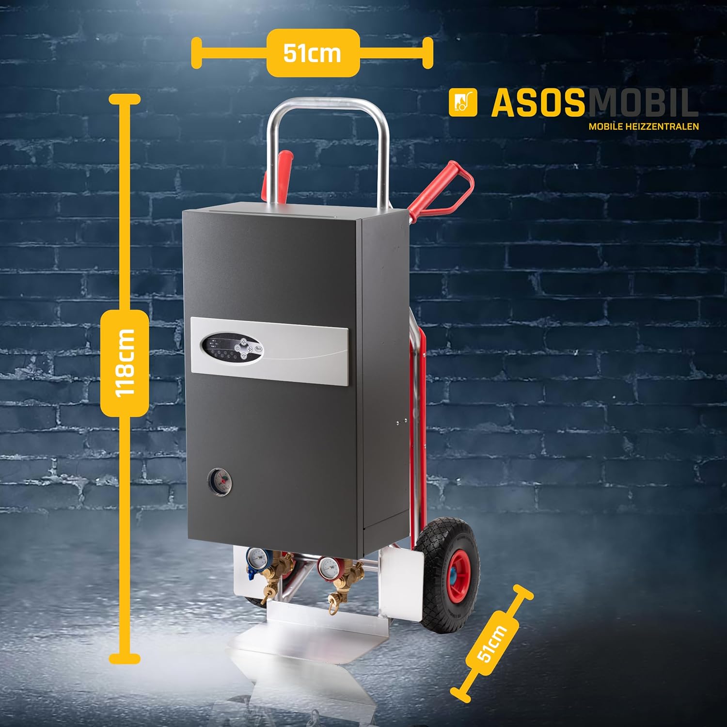 21e Classic Mobile Heizzentrale – Elektrische Bauheizung/Notheizung mit Leichtbauweise und Vollautomatischer Leistungsanpassung – 21 kW & 10,5 kW (Classic)