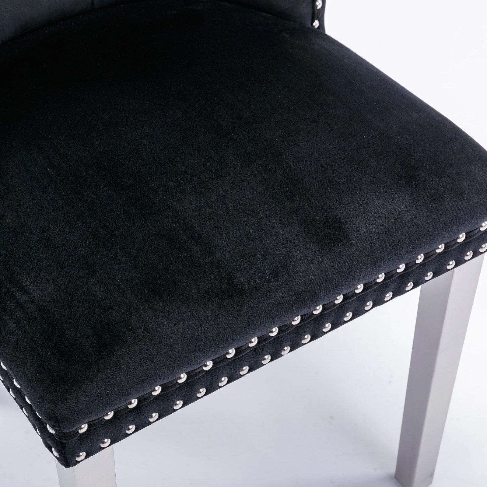 Upholstered Tufted Velvet Dining Chair with Solid Wood Legs Set of 6