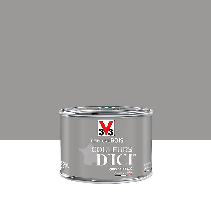Peinture extérieure bois Couleurs d'ici gris soyeux Velours V33 0,125L