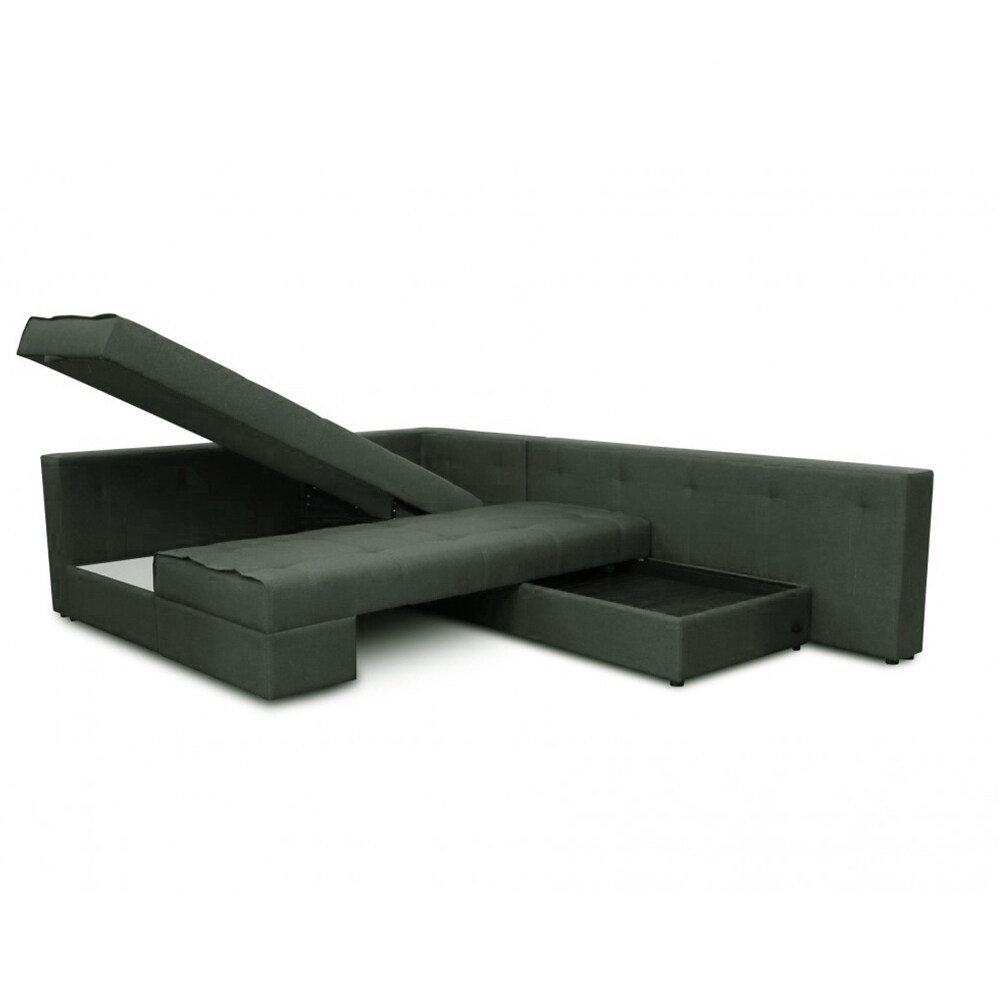 VitaliSpa Ecksofa MILTON Schlaffunktion Couch Schlafsofa Bett Bettkasten Taschenfederkern Sofa XXL