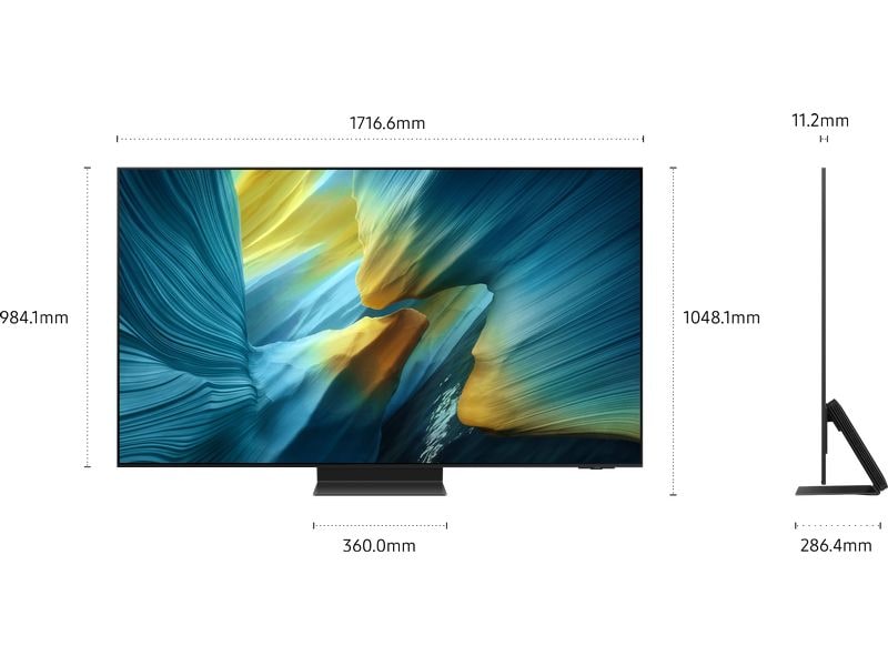 Samsung TV QE77S95F 77'' S95F OLED 4K AI TV, 2025 120 Hz (Up to 165 Hz), 4K (3.840 x 2.160), NQ4 AI Gen3 Processor, 70W 4.2.2CH