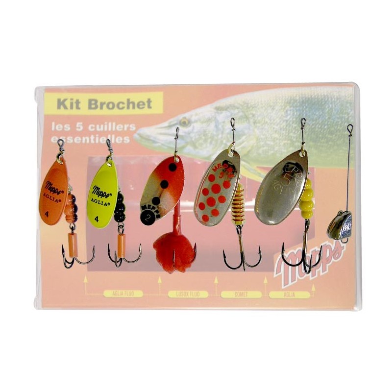 Kit Brochet 5 Cuillers Mepps