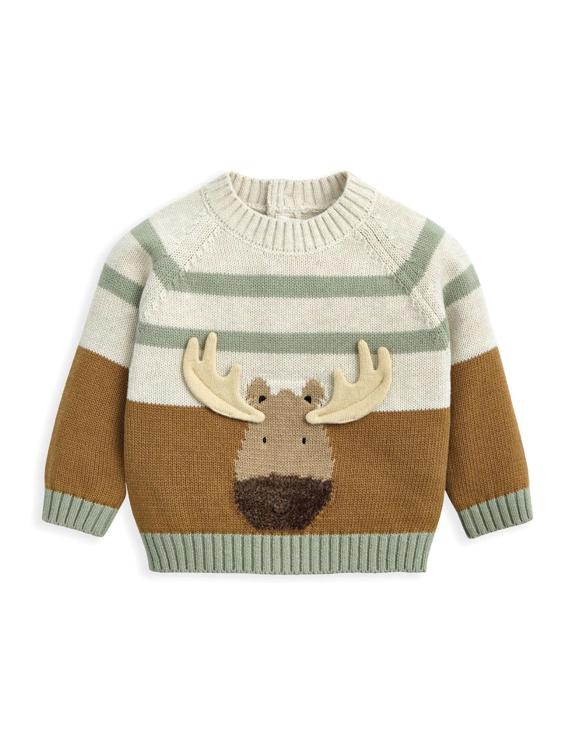 Mamas & Papas Moose gebreide Trui met 3D Antler