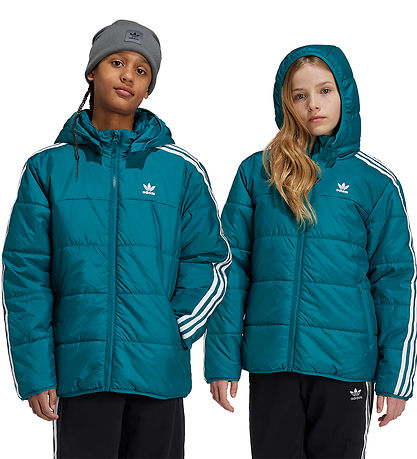 adidas Originals Steppjacke - Erdöl m. Weiß