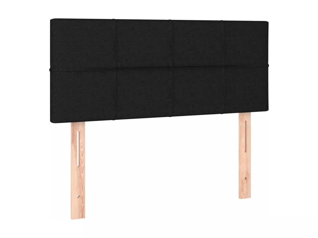 Sommier tapissier avec matelas et LED Noir 90x190 cm Tissu