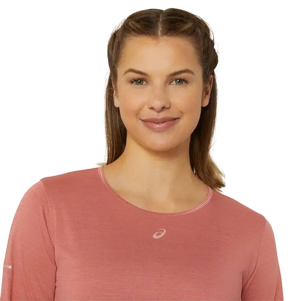 ASICS Nagino Run Hardloopshirt Lange Mouwen Rood Dames