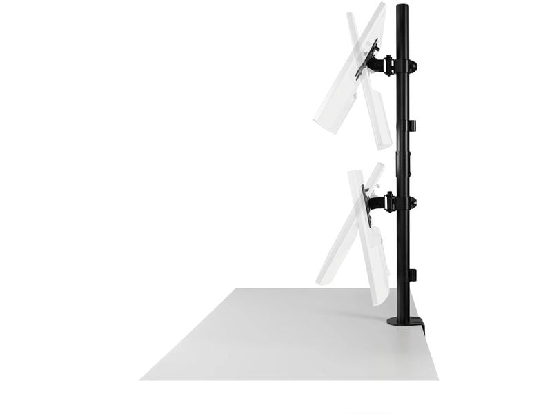 Kensington Vertikaler Dual Monitorarm bis 9 kg – Schwarz Tischhalterung für zwei Monitore in vertikaler Anordnung