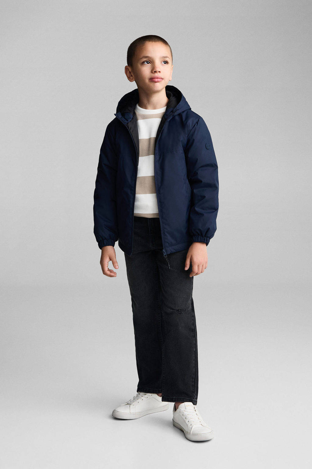 Mango Kids jas donkerblauw