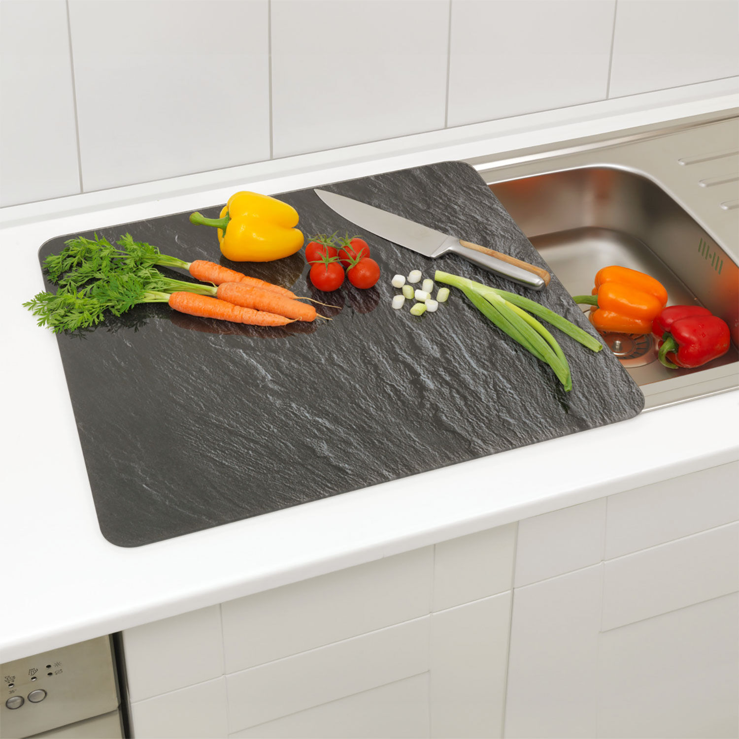 Glas-Abdeckplatte Multi – Schiefer