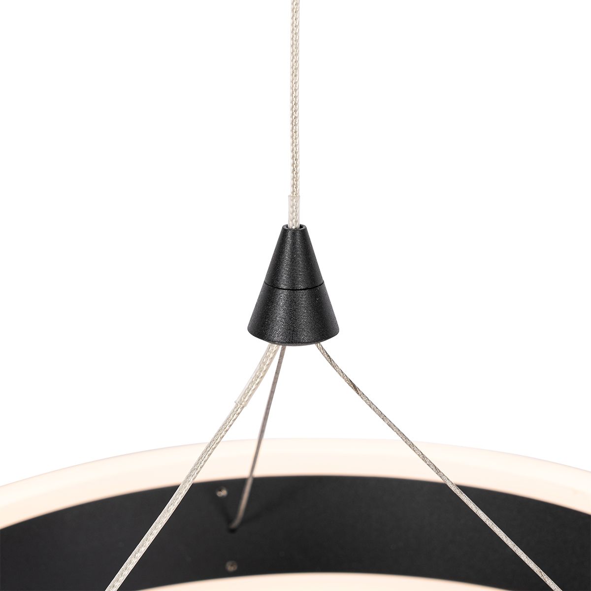Hanglamp zwart langwerpig incl. LED 3-staps dimbaar 3-lichts - Lyani